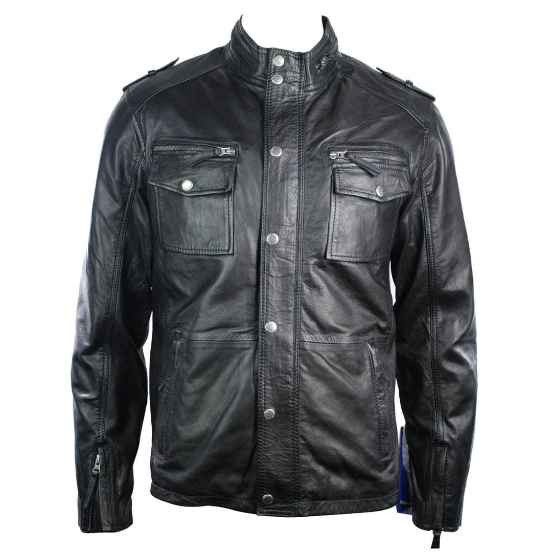 Men's Leather Jacket Vintage Classic Bomber - Knighthood Store