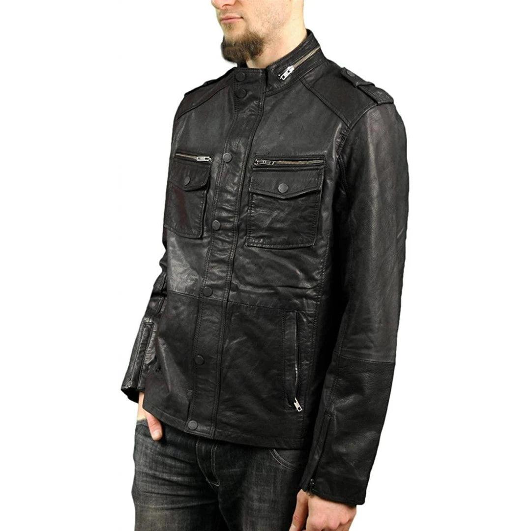 Men S Leather Jacket Vintage Classic Bomber   URBNMensLeatherJacketBikerBomber 3.webp