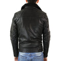 Mens Cross zip Biker Pilot Motorcycle Jacket Real Leather Air Force 1 - Knighthood Store
