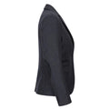 Women Black Blazer Waistcoat Tweed Herringbone Wool Classic Smart Casual Vintage 1920s - Knighthood Store