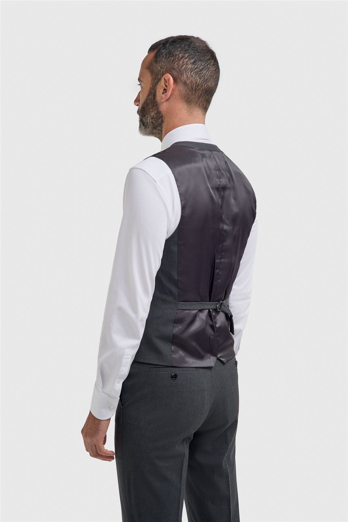 Malibu - Men's Charcoal Textured Waistcoat