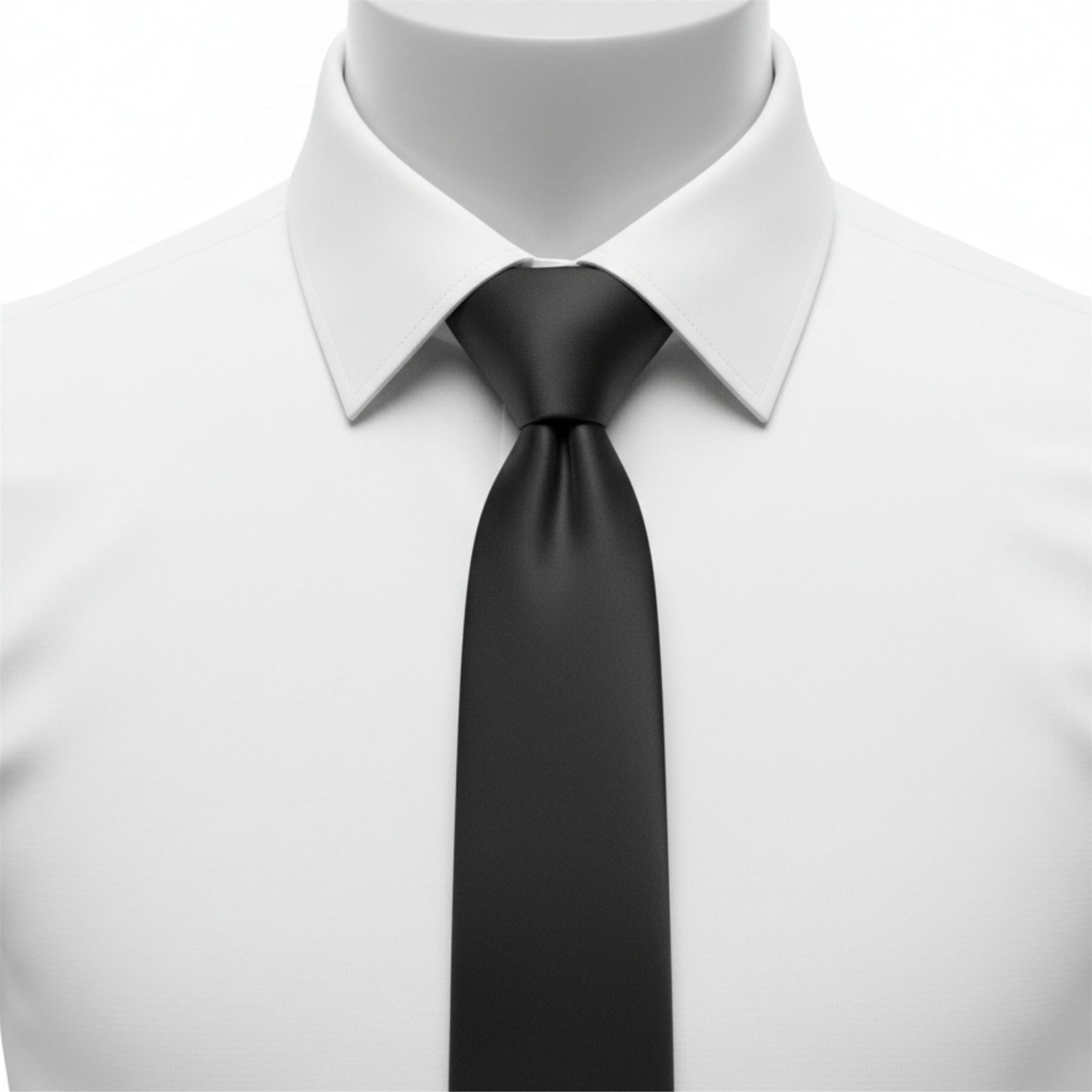 Men's Black Classic Formal Satin Tie