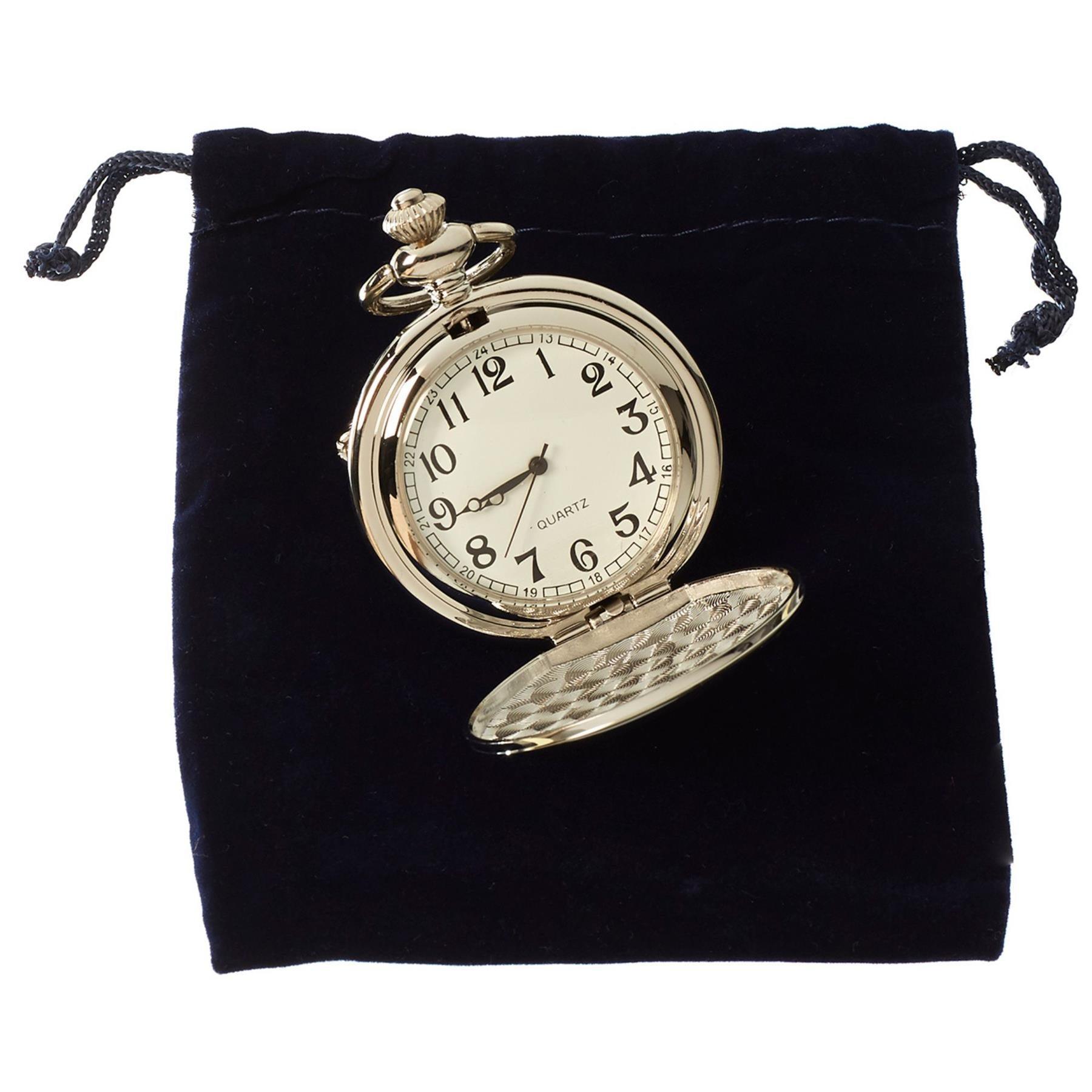 Silver Gold Rose 1920's Classic Blinders Pocket Watch & Chain Vintage Retro - Knighthood Store
