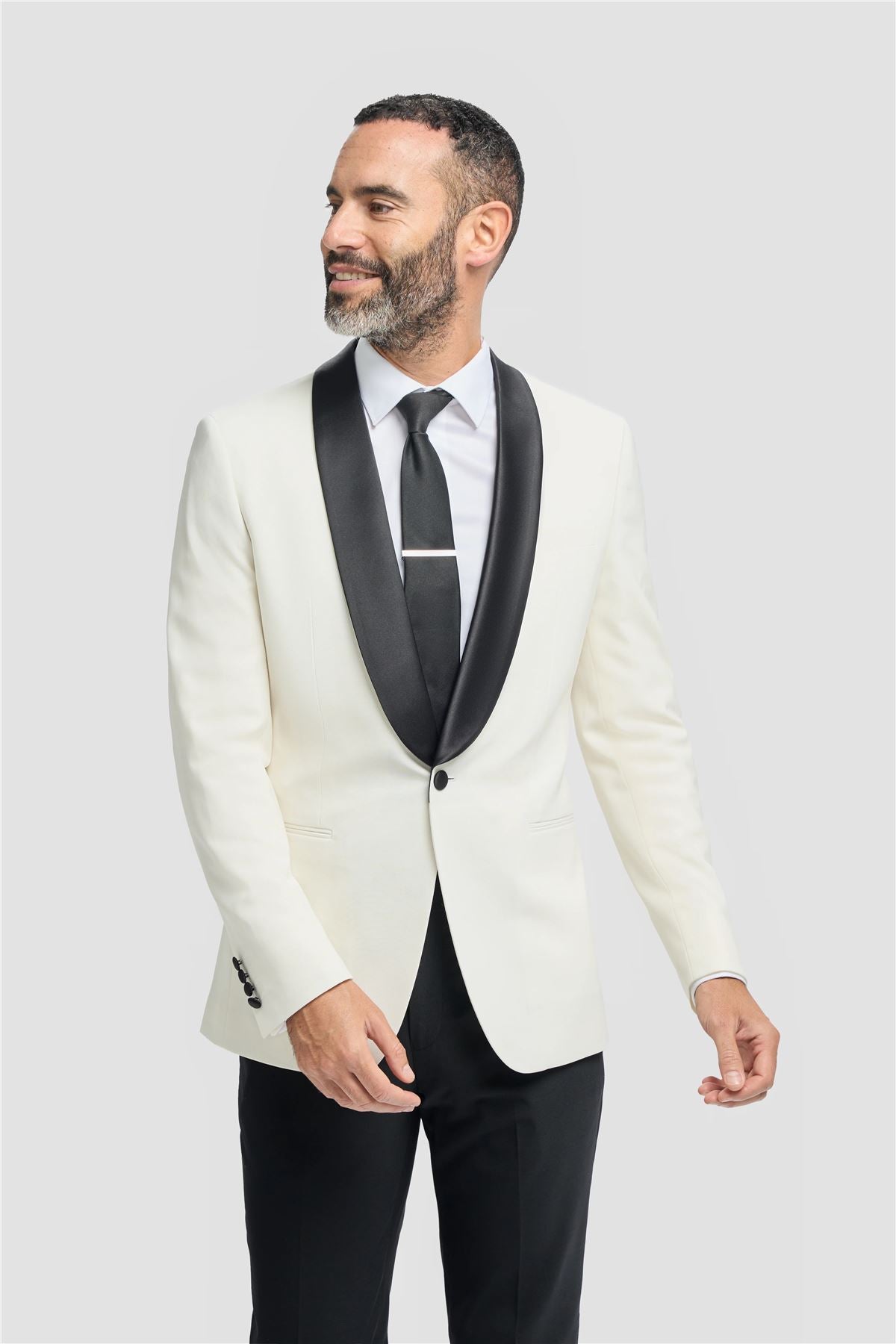 Men's Suit Cream 2 Piece Shawl Collar Tuxedo