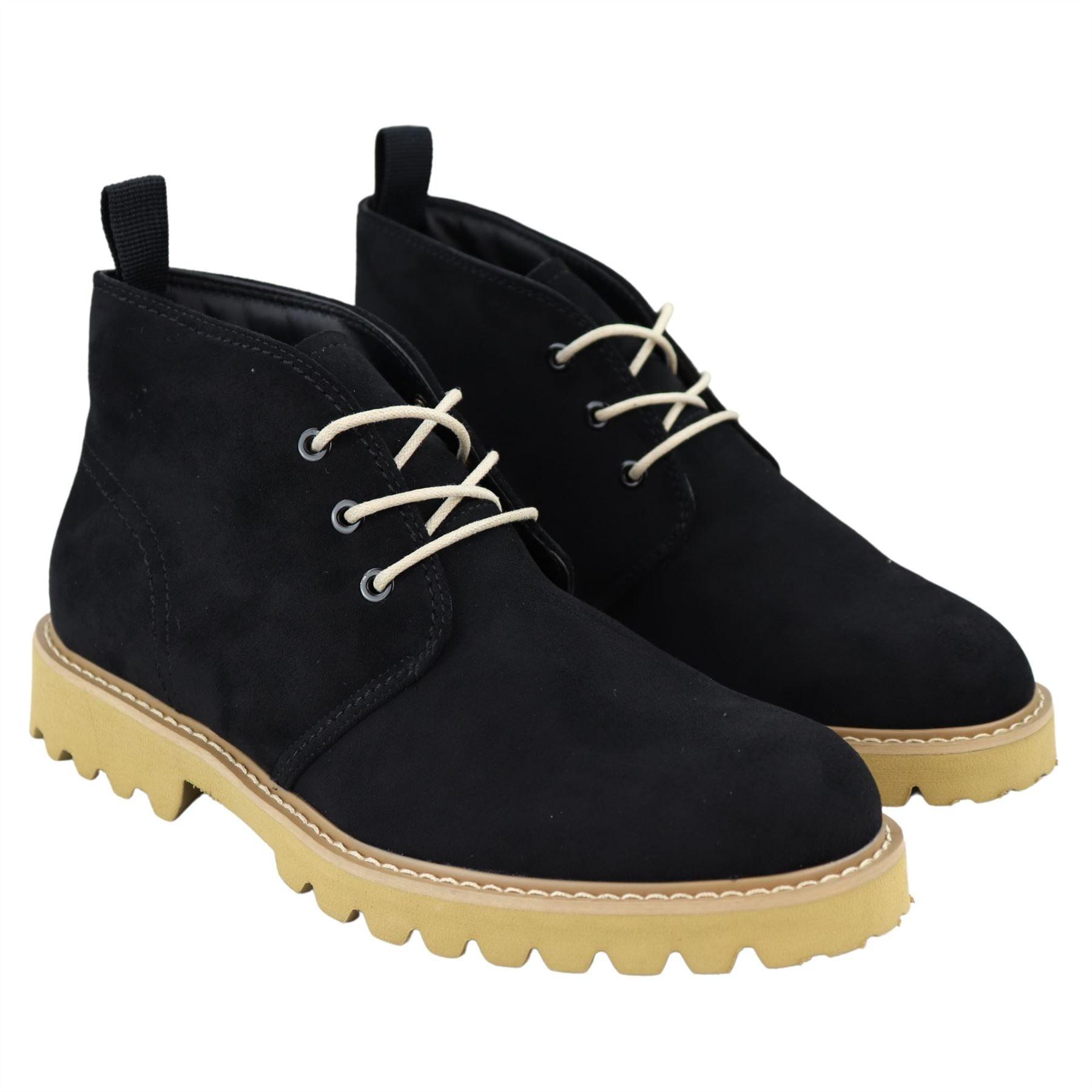 Mens Casual Hiking Boots Jeans Laced Ankle Suede Chukka - Knighthood Store