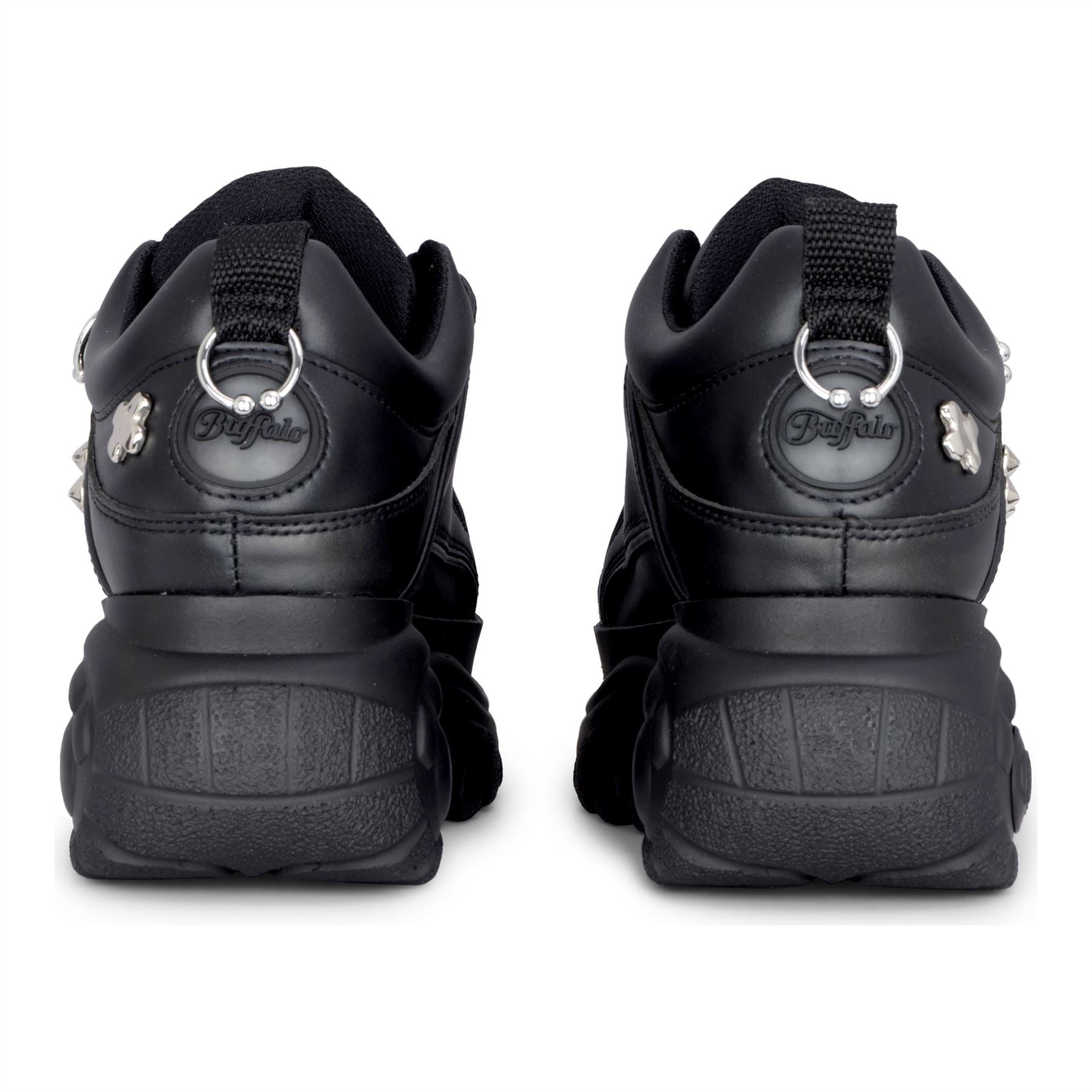 1339-14 PUNK - Women's Black Platform Studded Sneakers