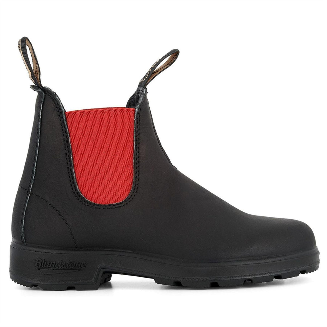 Blundstone 508 Black Red Leather Chelsea Boots Slip On Casual - Knighthood Store