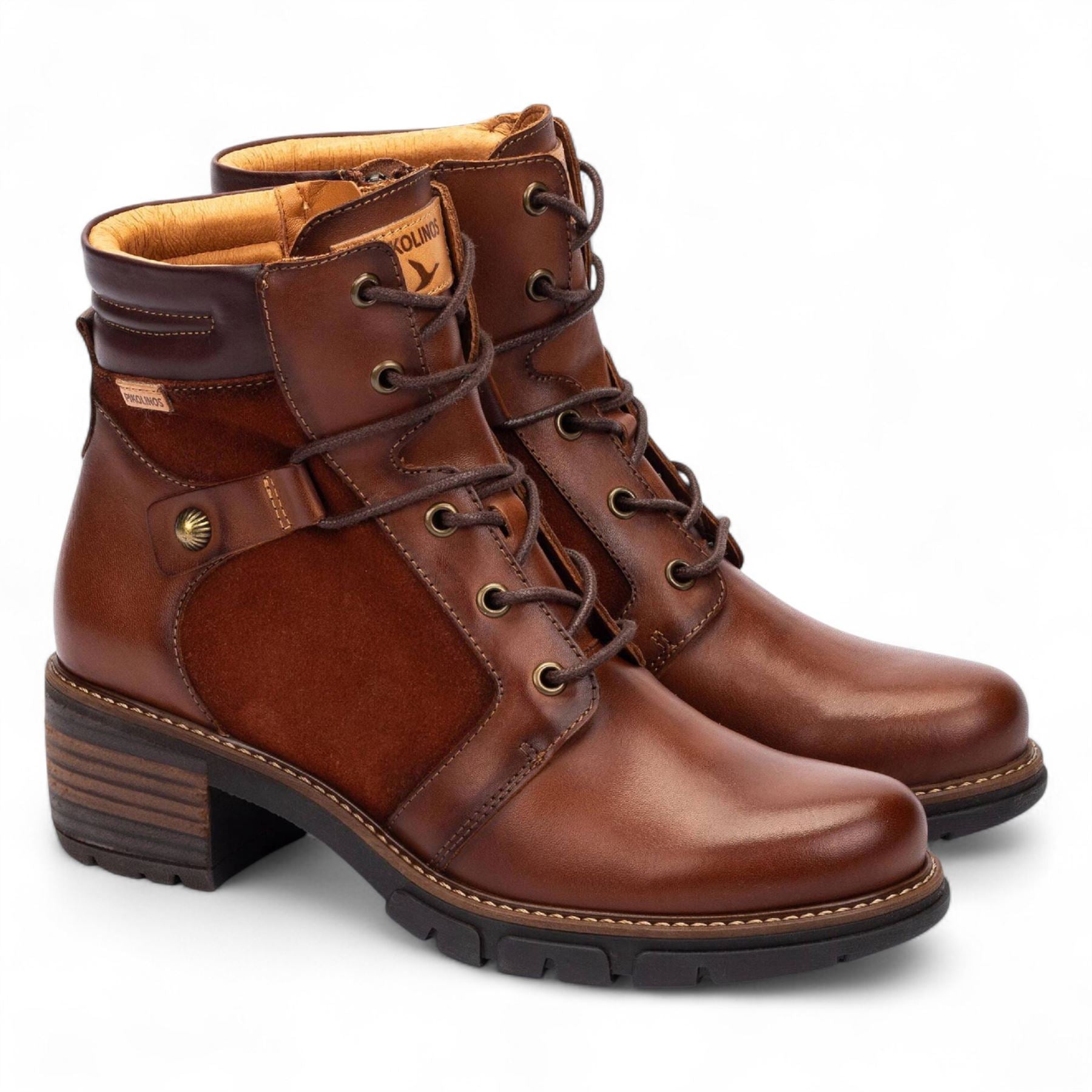 San Sebastia - Women's Cuero Brown Leather Ankle Boots