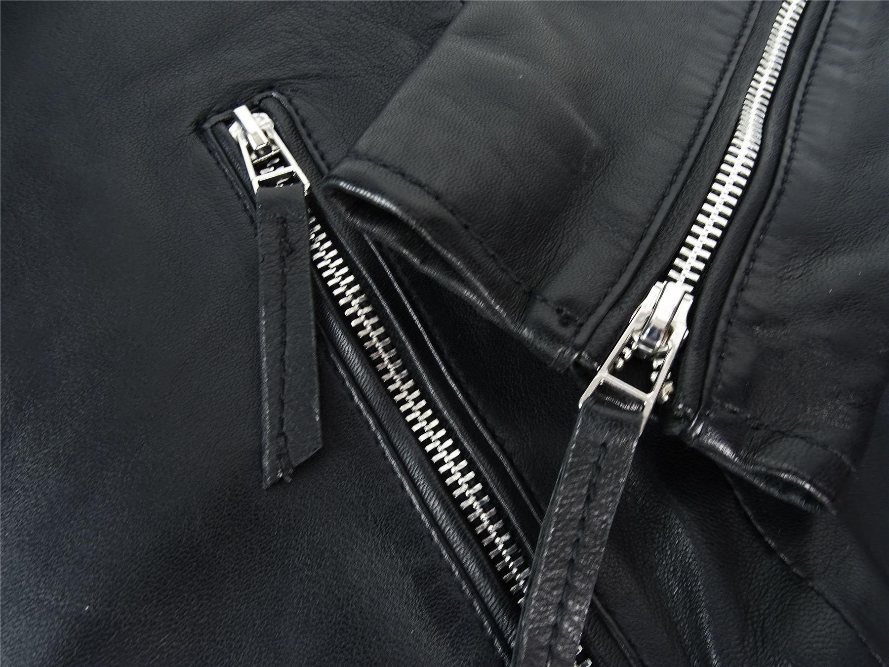 Ladies Leather Jacket Classic Biker Style Black REAL Leather Womens Jacket - Knighthood Store