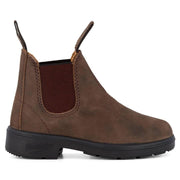 Blundstone 565 Kids Unisex Rustic Brown Leather Boots Slip On Ankle Boots - Knighthood Store