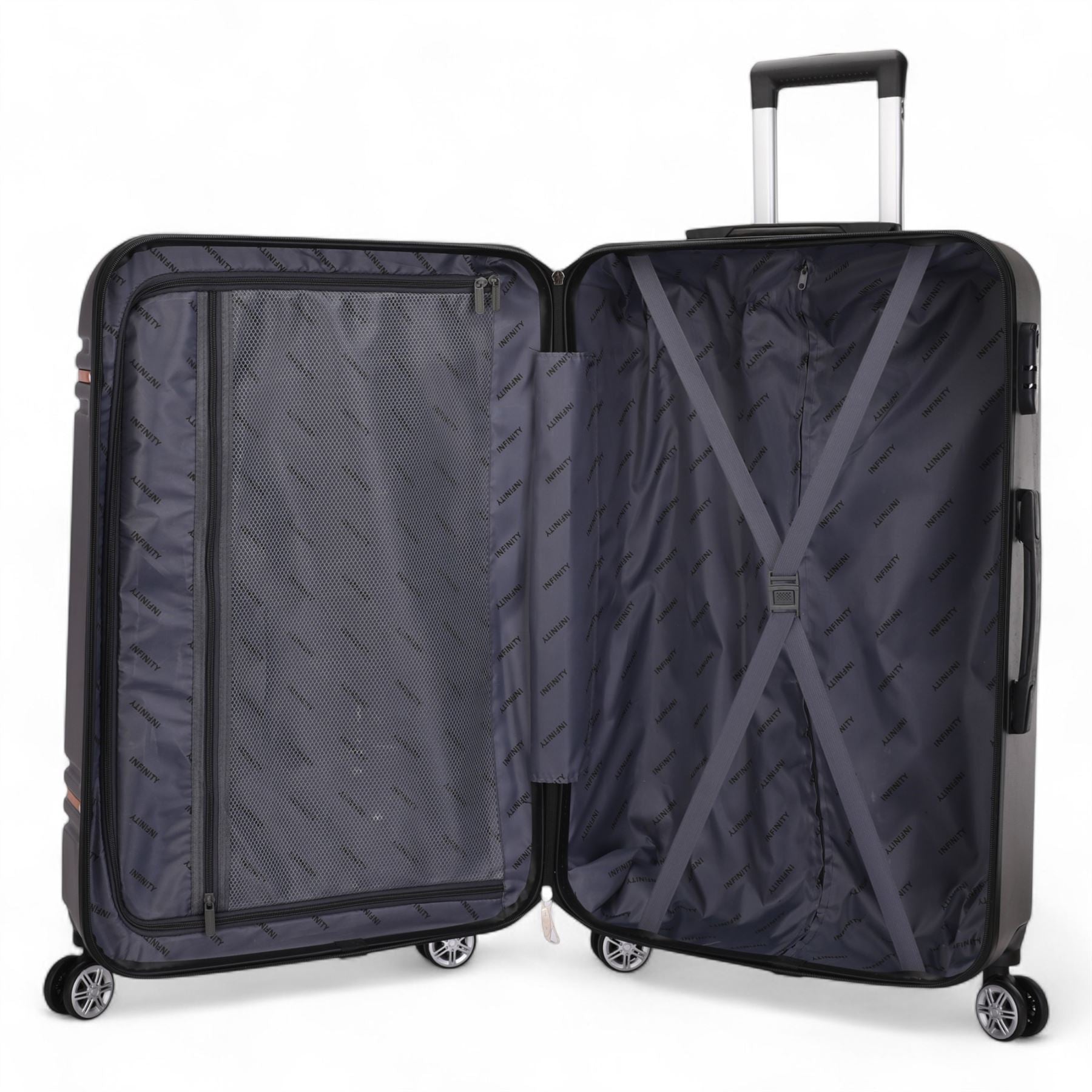 Hard Shell Modern 4-Wheel Luggage Suitcase Set
