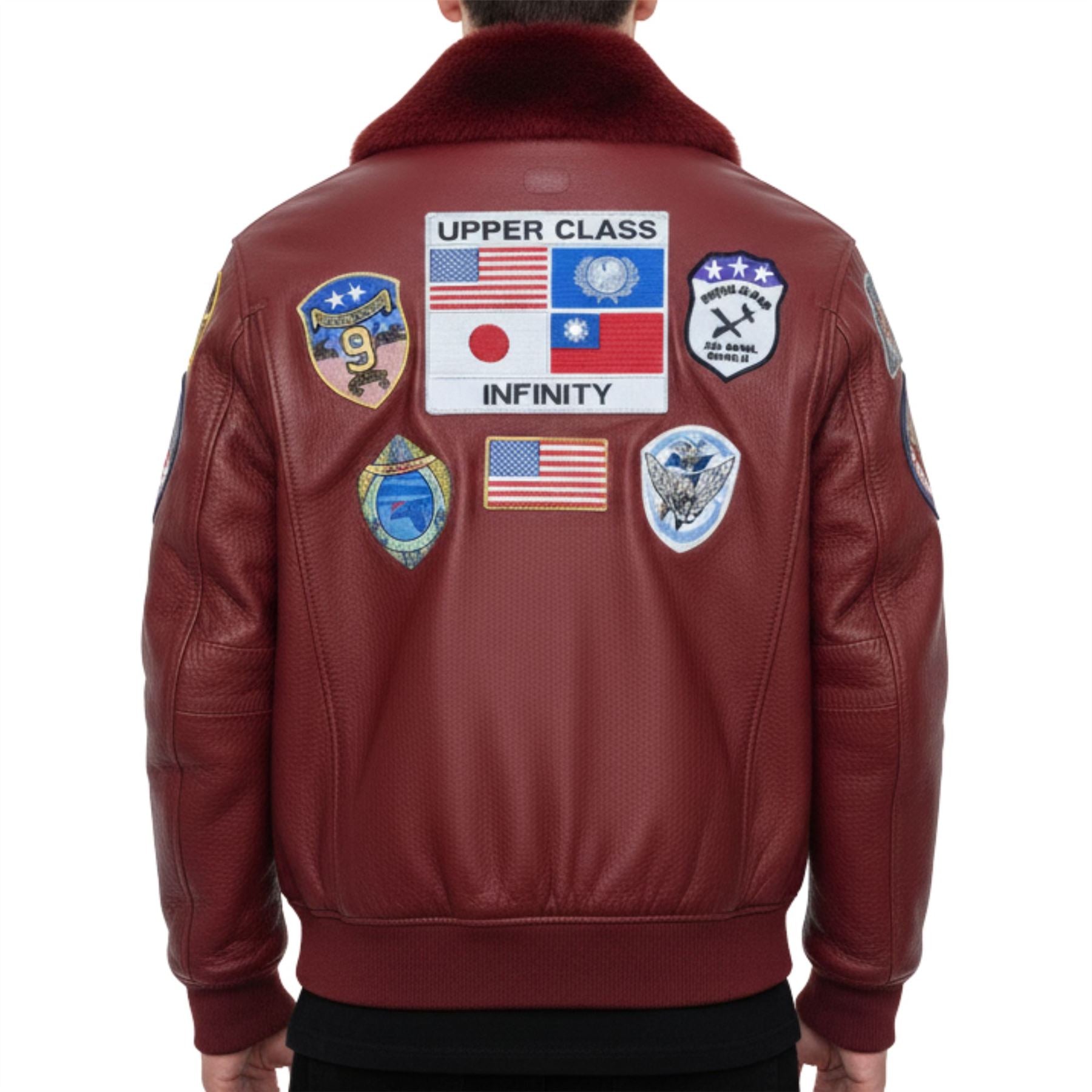 Men's Cowhide Top Gun Maverick Leather Aviator Bomber Jacket