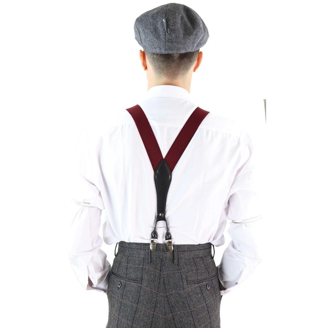 Mens Classic Vintage Retro Trouser Braces Suspenders 1920s Gatsby Blinders - Knighthood Store