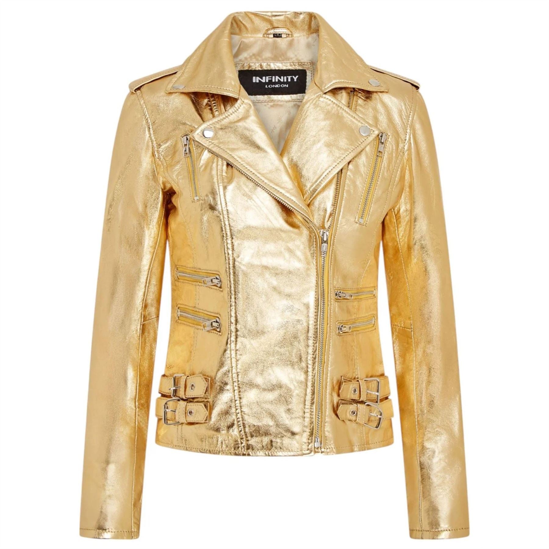 Women's Real Lamb Nappa Leather Vintage Biker Jacket