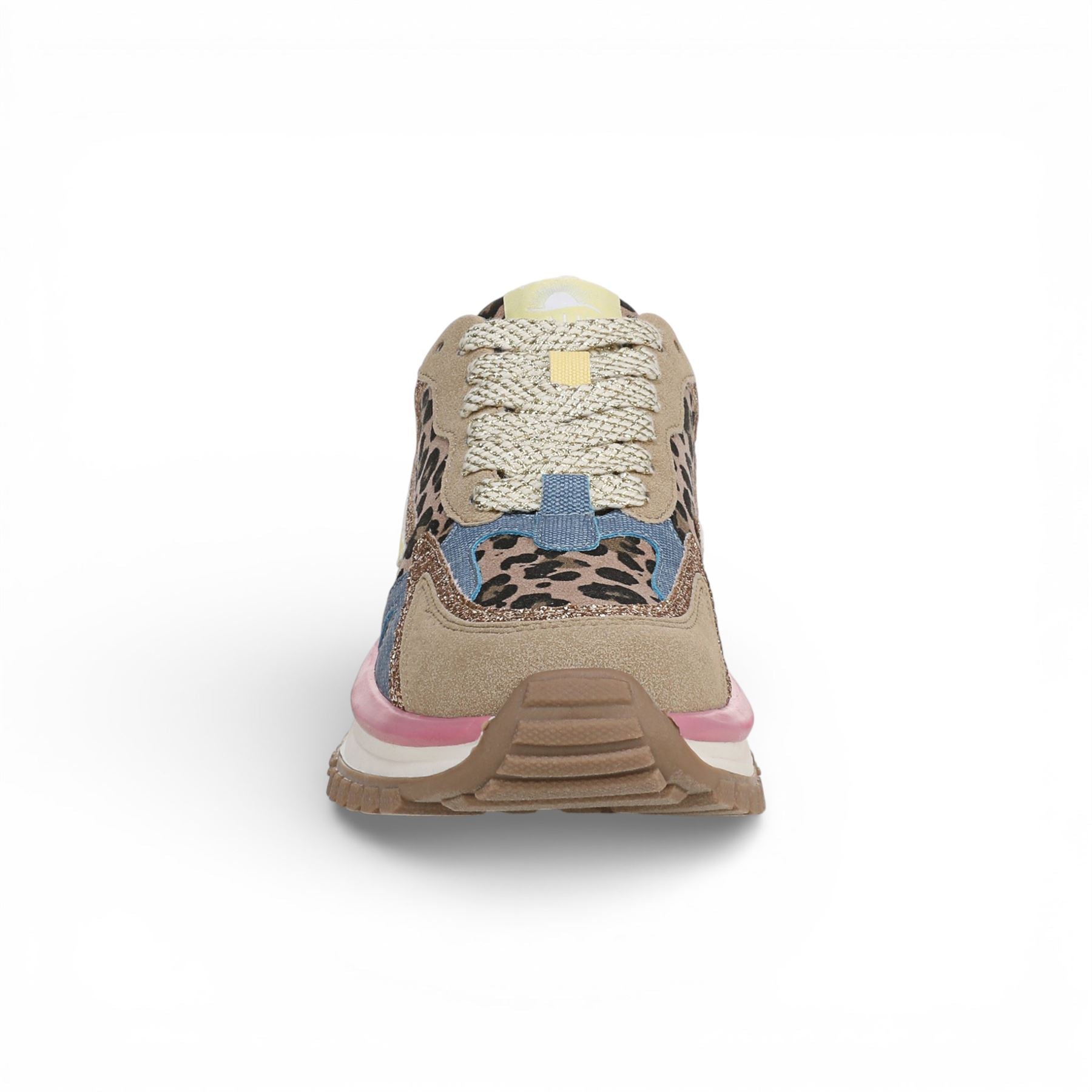 Leo - Women's Pink Yellow Retro Sneaker