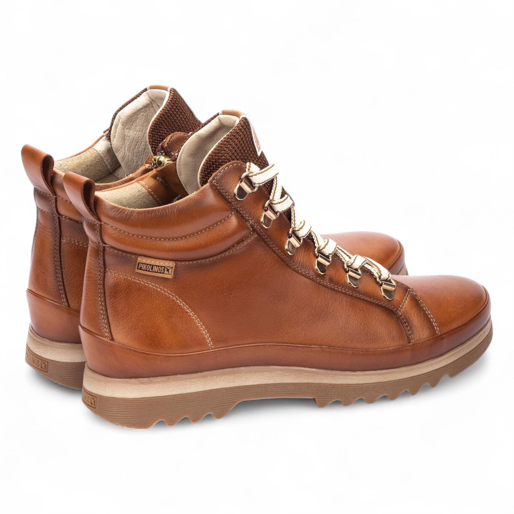 Vigo - Women’s Brandy Brown Leather Ankle Trainers Boots