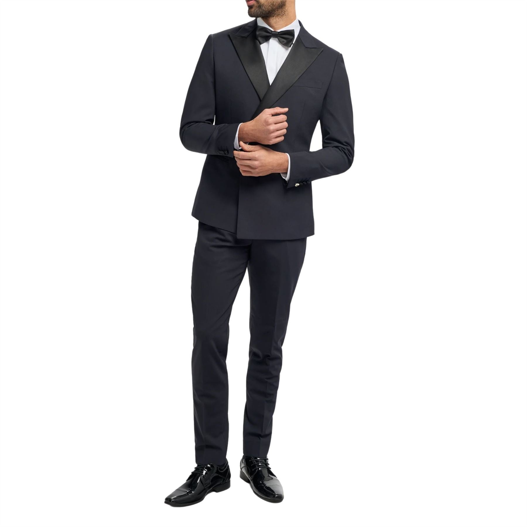 Men's Suit Navy 2 Piece Double Breasted Tuxedo