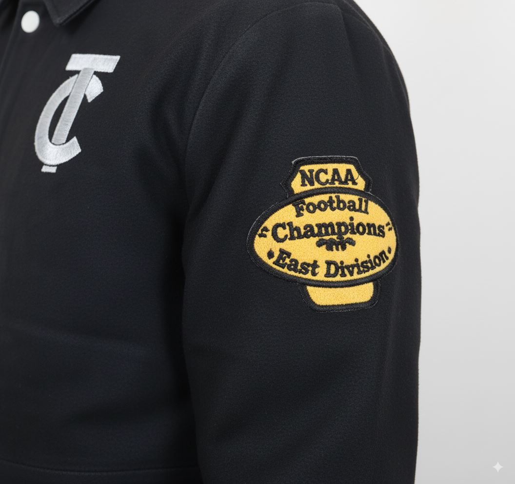 Men's Leather Varsity Letterman Bomber Jacket