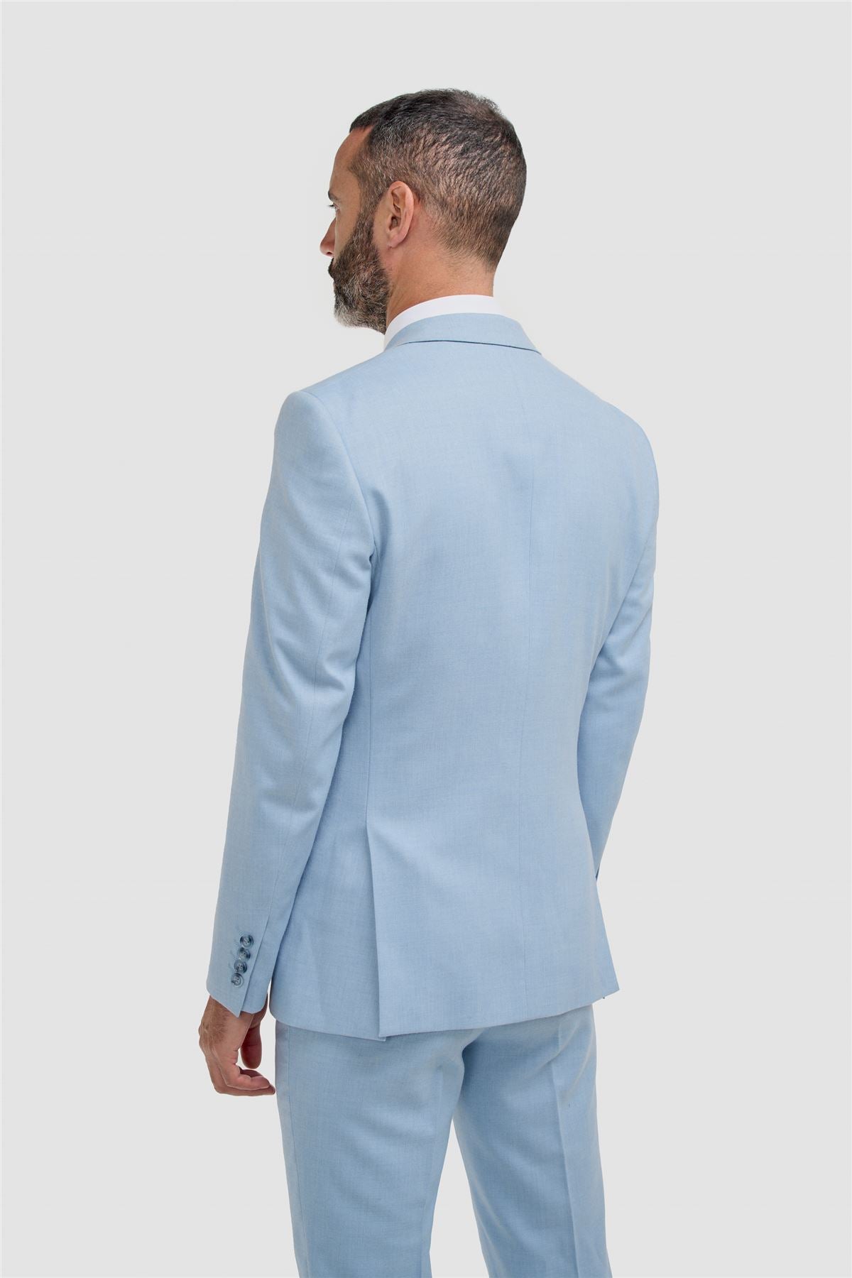 Malibu - Men's Sky Blue Textured 3 Piece Suit