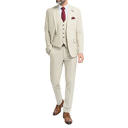 Hampton - Men's Beige 3 Piece Suit