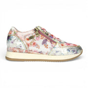 Gycmo 58 - Women's Rose Pink Floral Leather Sneakers
