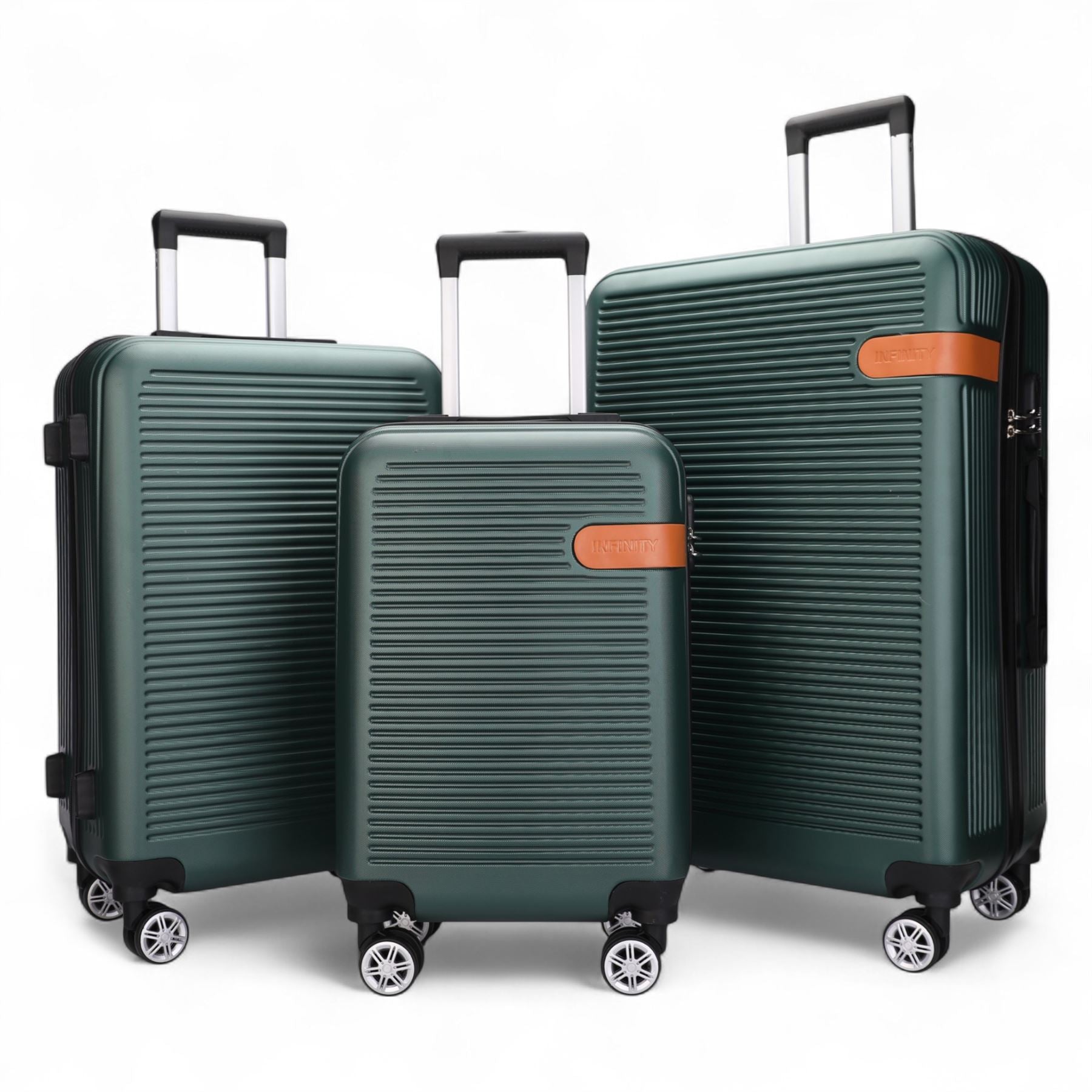 Hard Shell Classic 4-Wheel Luggage Suitcase Set