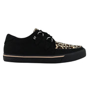 Pointed Creeper Sneaker Black Leopard Canvas Platform Shoes
