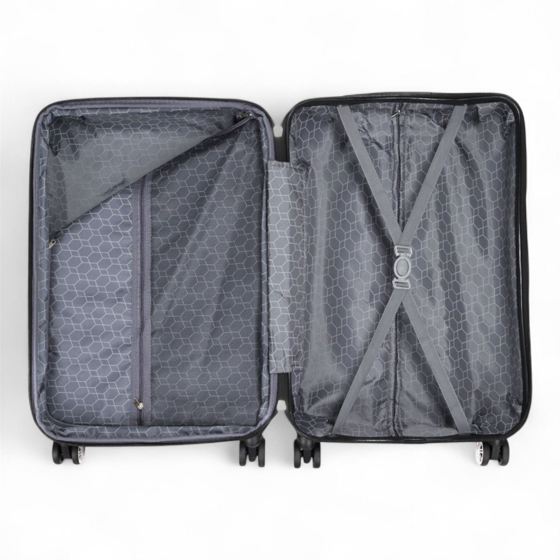 Hard Shell Luggage Set 8 Spinner Wheels ABS Suitcase