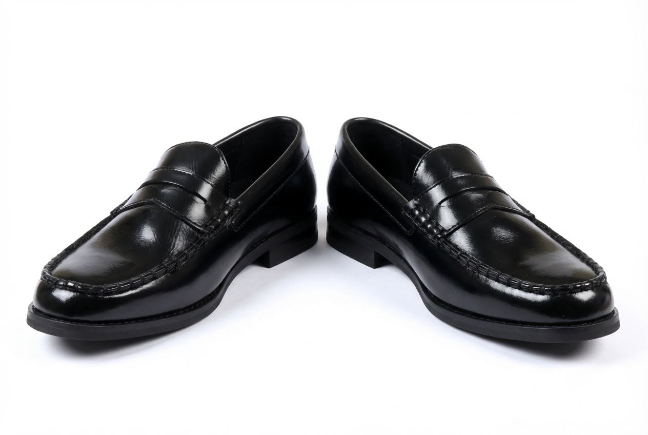 Men's Classic Penny Loafers PU Leather Slip-On Dress Shoes
