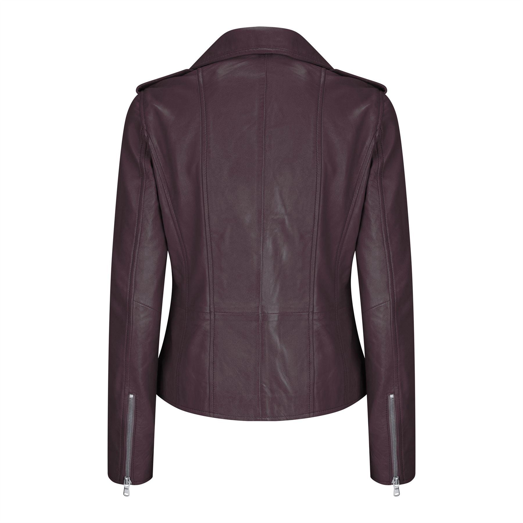 Womens Ladies Real Soft Leather Racing Style Biker Jacket - Knighthood Store