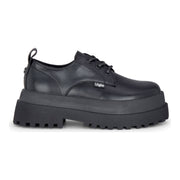 PLUTO LACE UP - Women’s Black Lace-Up Platform Shoes