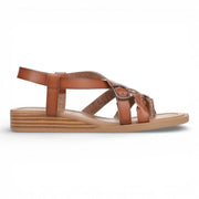 April - Women's Scotch Tan Micro Wedge Strappy Sandals