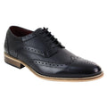 Mens Leather Brogue Shoes Oxford Laced 1920s Gatsby Brown Black Peaky Blinders - Knighthood Store