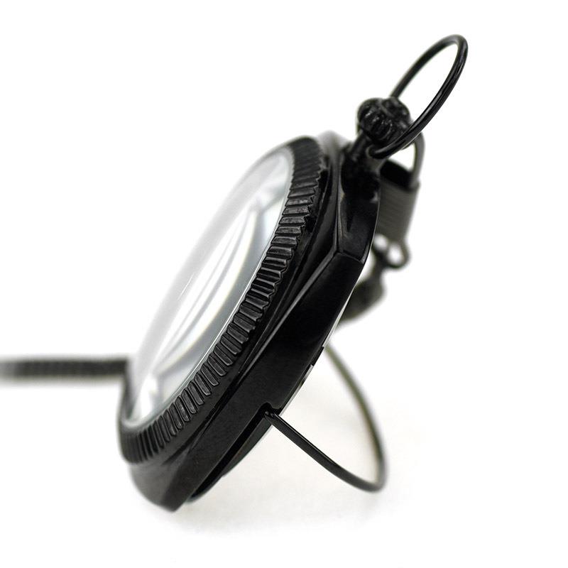 Mechanical Skeleton Open Face Square Pocket Watch