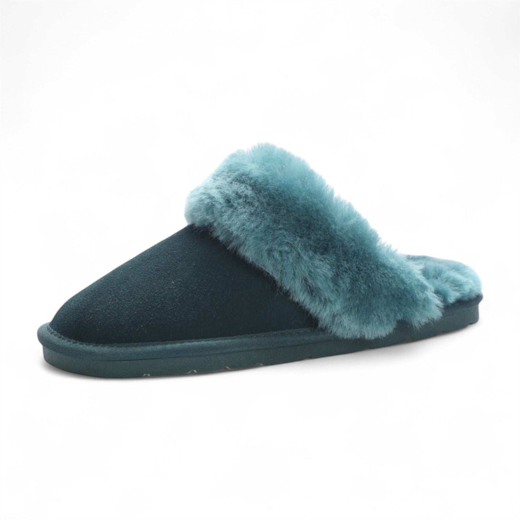 Luna - Women's Sheepskin Suede Mule Slippers