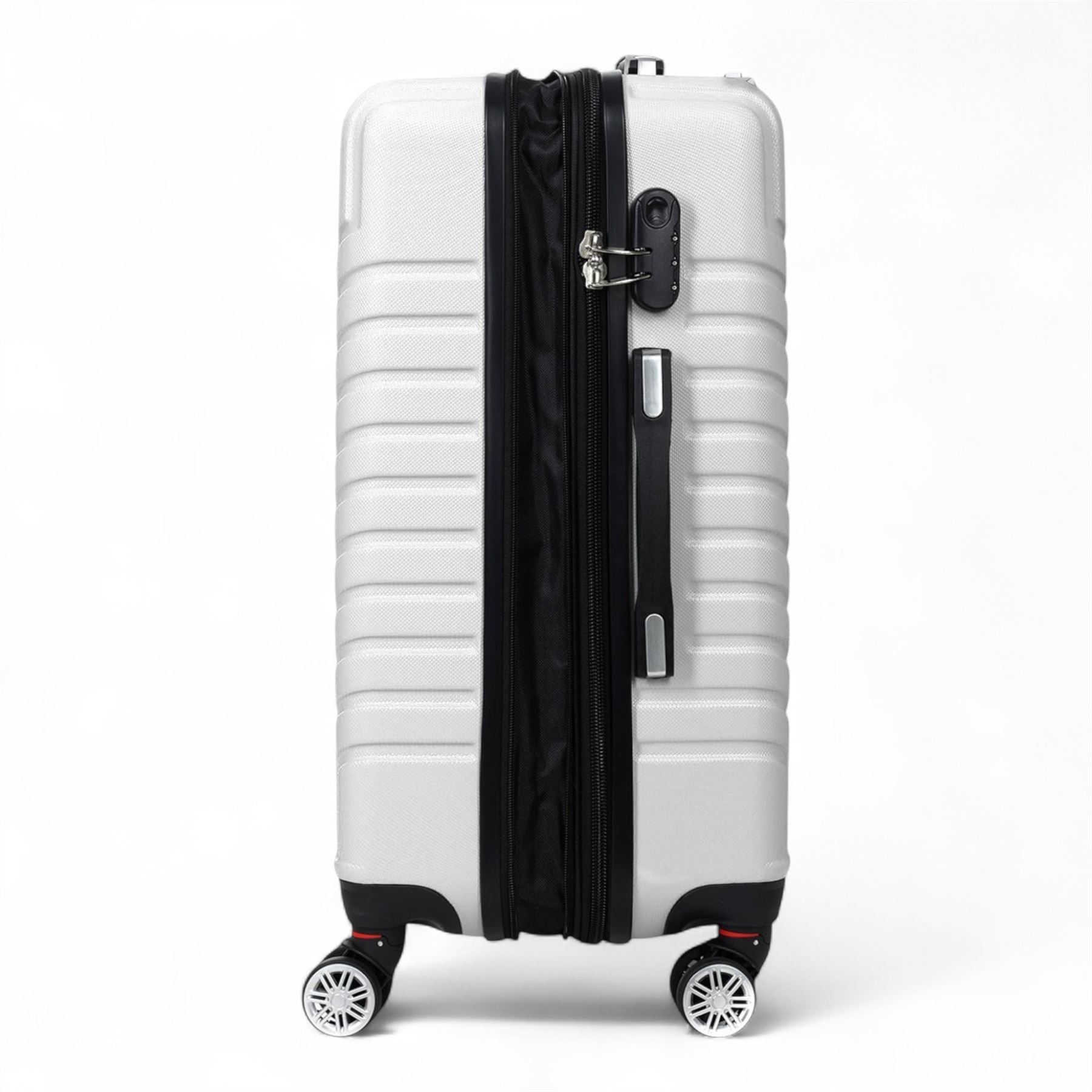 Hard Shell Luggage Set 8 Spinner Wheels ABS Suitcase