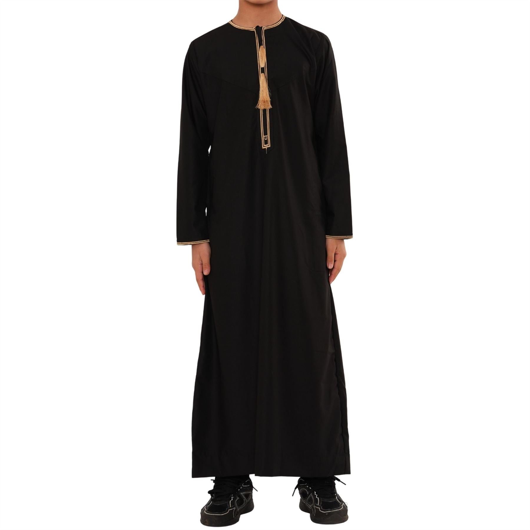 TT-003 - Boy's Emirati Omani Gold Tassel Embroidery Thobe