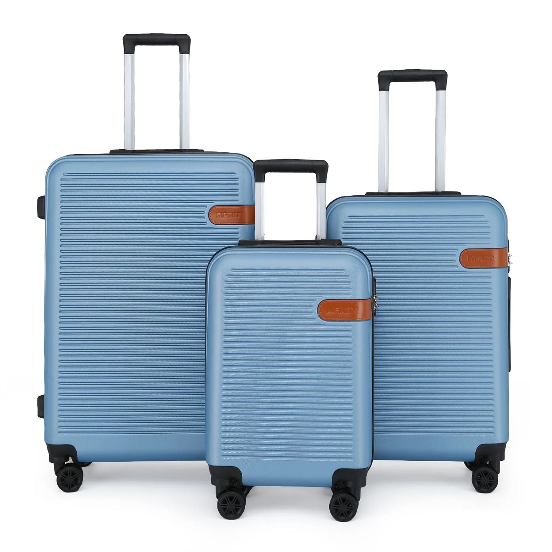 Hard Shell Classic 4-Wheel Luggage Suitcase Set
