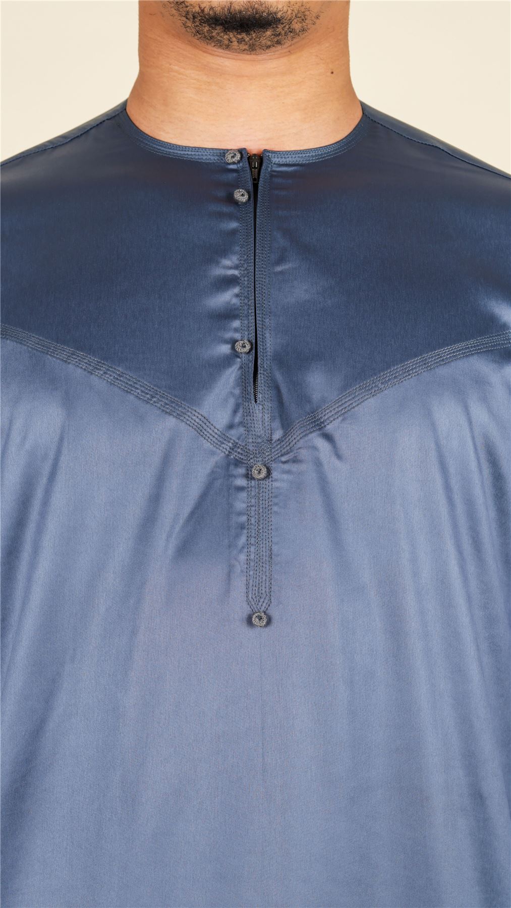 Men's Thobe Jubba Islamic Clothing Muslim Kaftan Emirati Omani Satin Robe