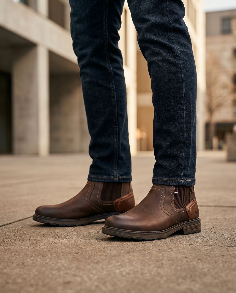 Men's Mokka Brown Water-Resistant Chelsea Ankle Boots
