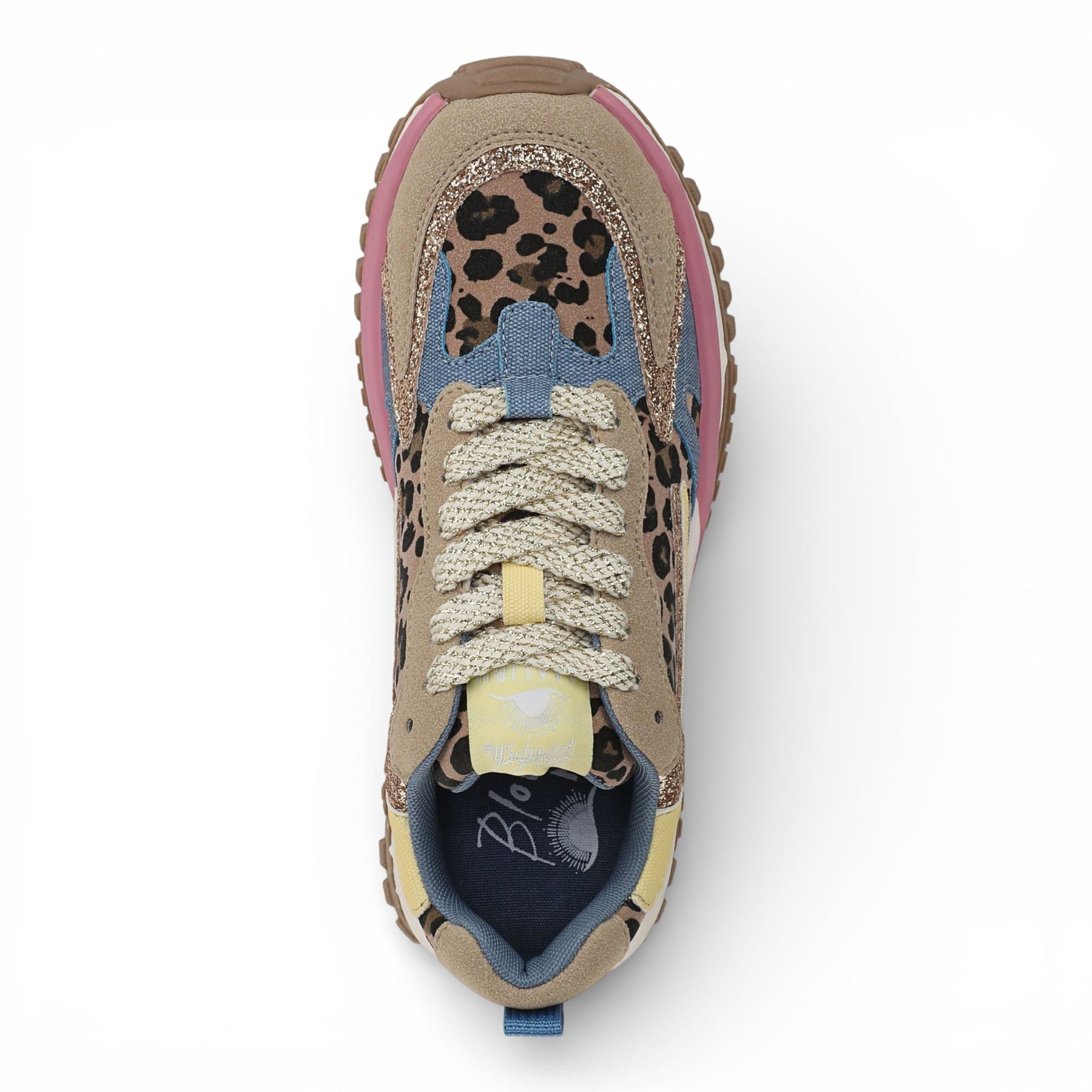 Leo - Women's Pink Yellow Retro Sneaker