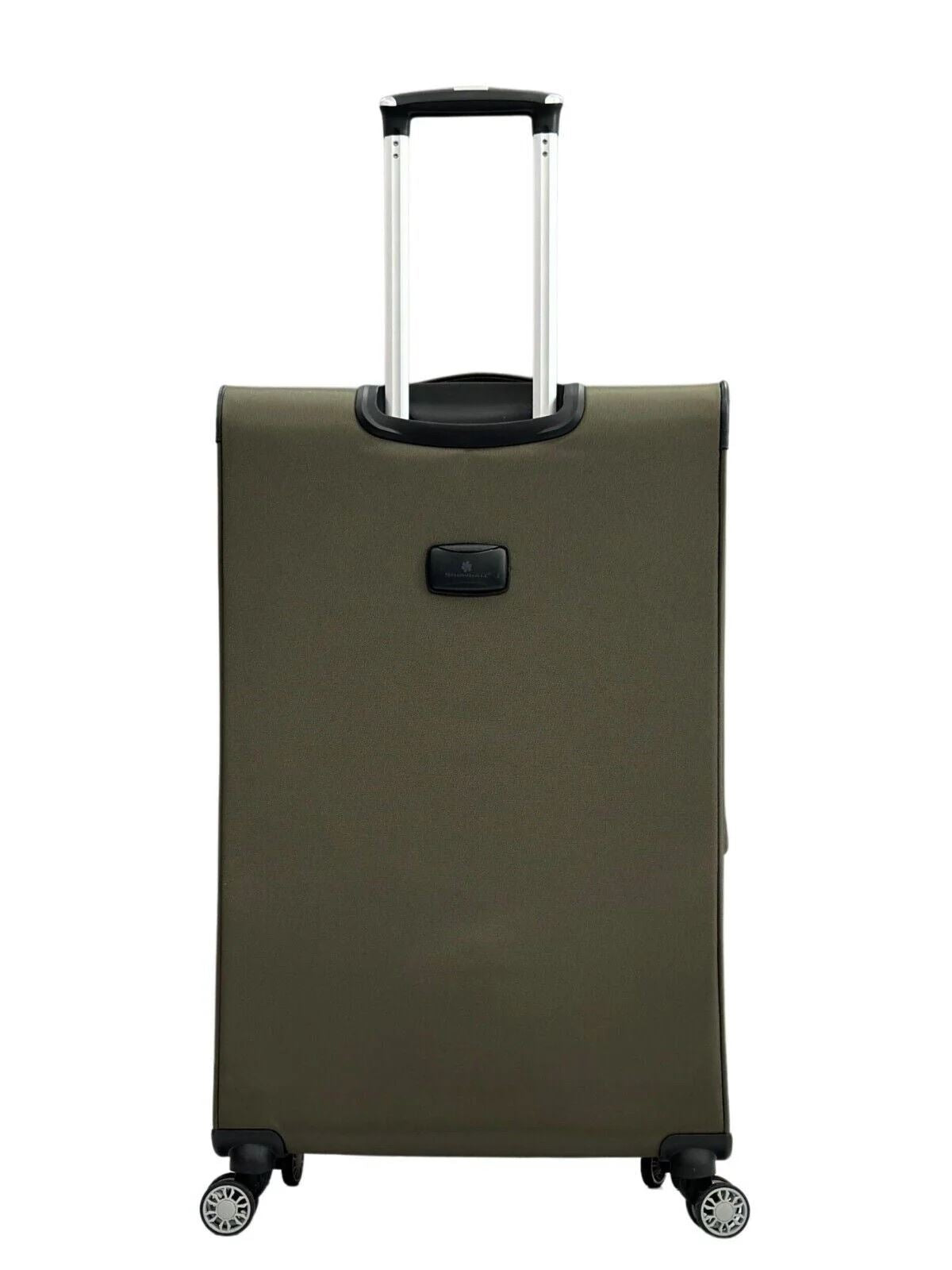 Soft Suitcase Dual 4-Wheel Spinners Expandable Luggage