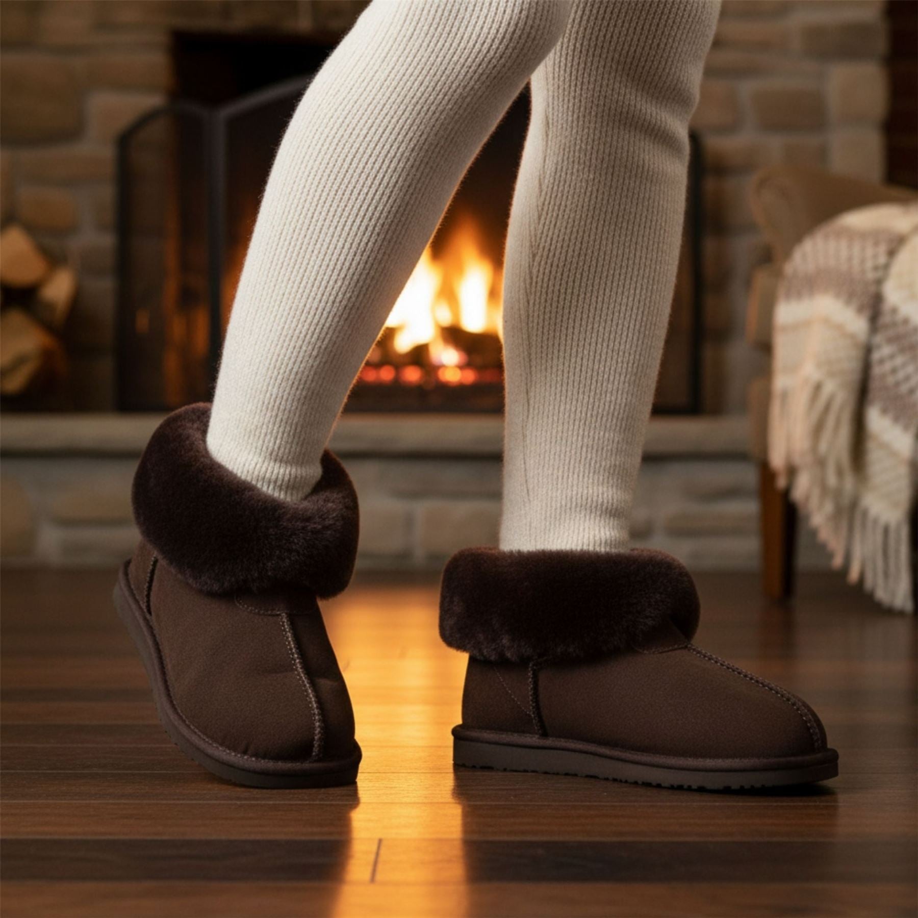 Glacier - Women's Sheepskin Suede Comfort Bootie