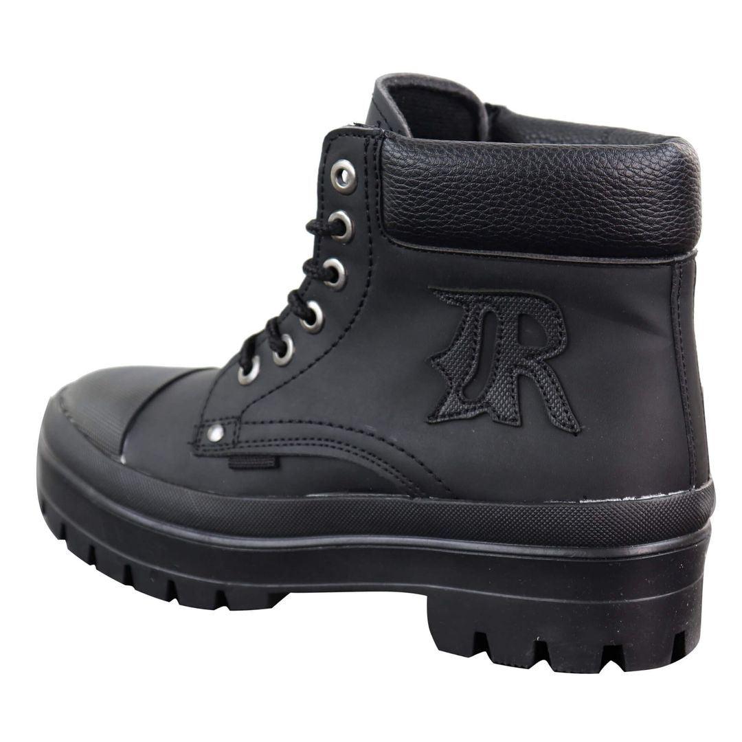 Mens Casual Work Laced R Boots Biker Work Combat Military PU Nubuck Leather - Knighthood Store