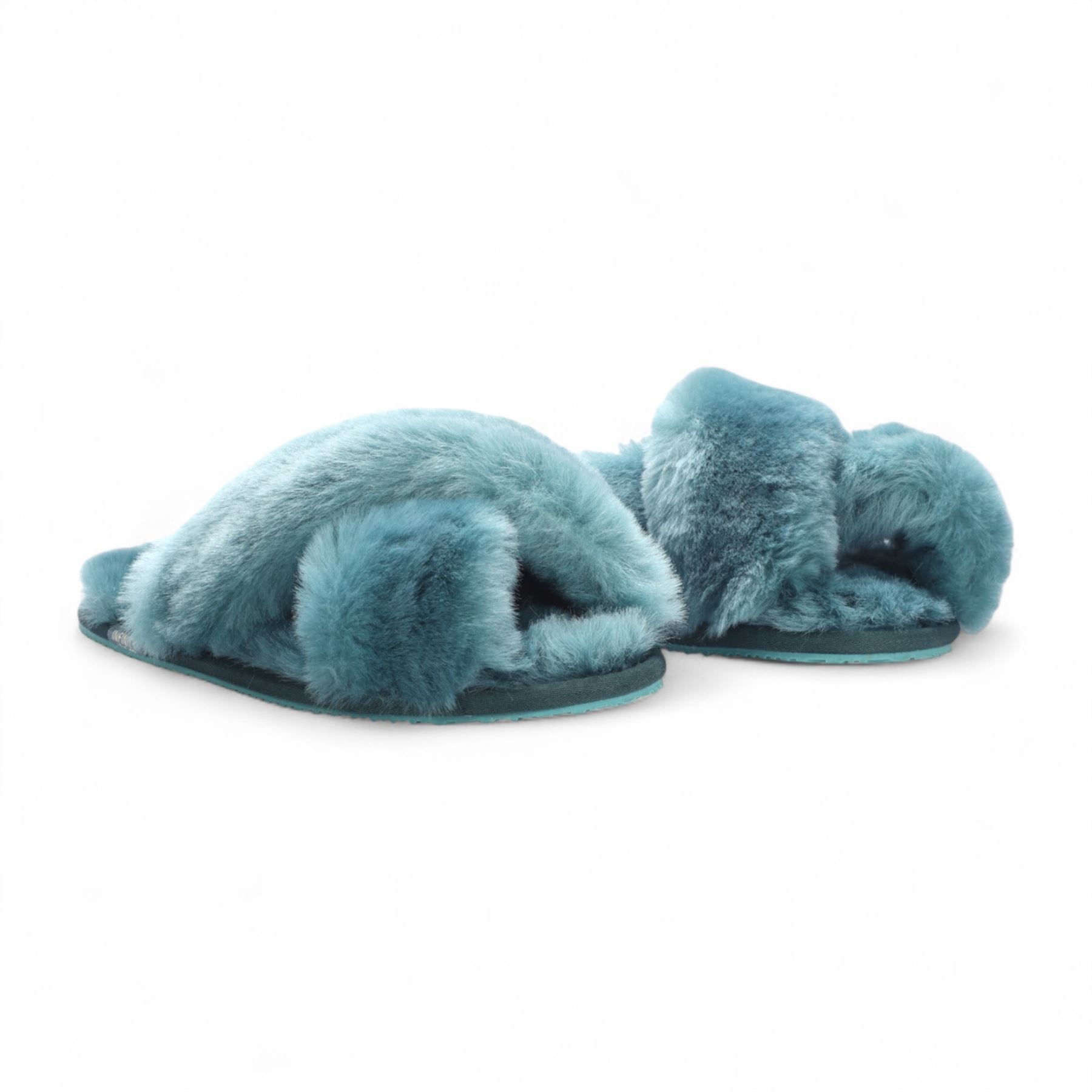 Snowbelle - Women's Genuine Sheepskin Crossover Slippers