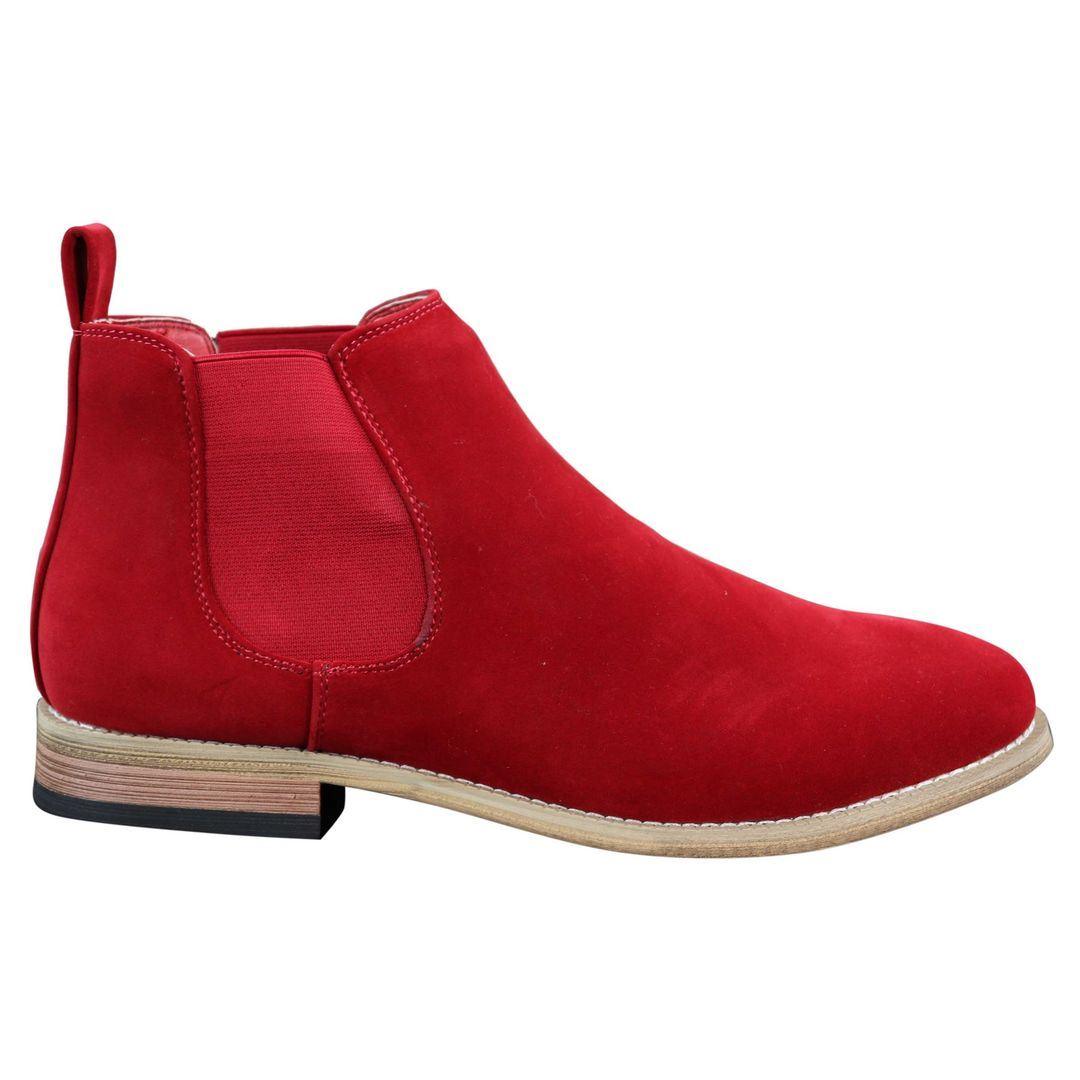 Mens Italian Suede Slip On Ankle Boots Smart Casual Desert Chelsea Dealer - Knighthood Store