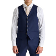 Belmont - Men's Navy Tailored Fit Waistcoat