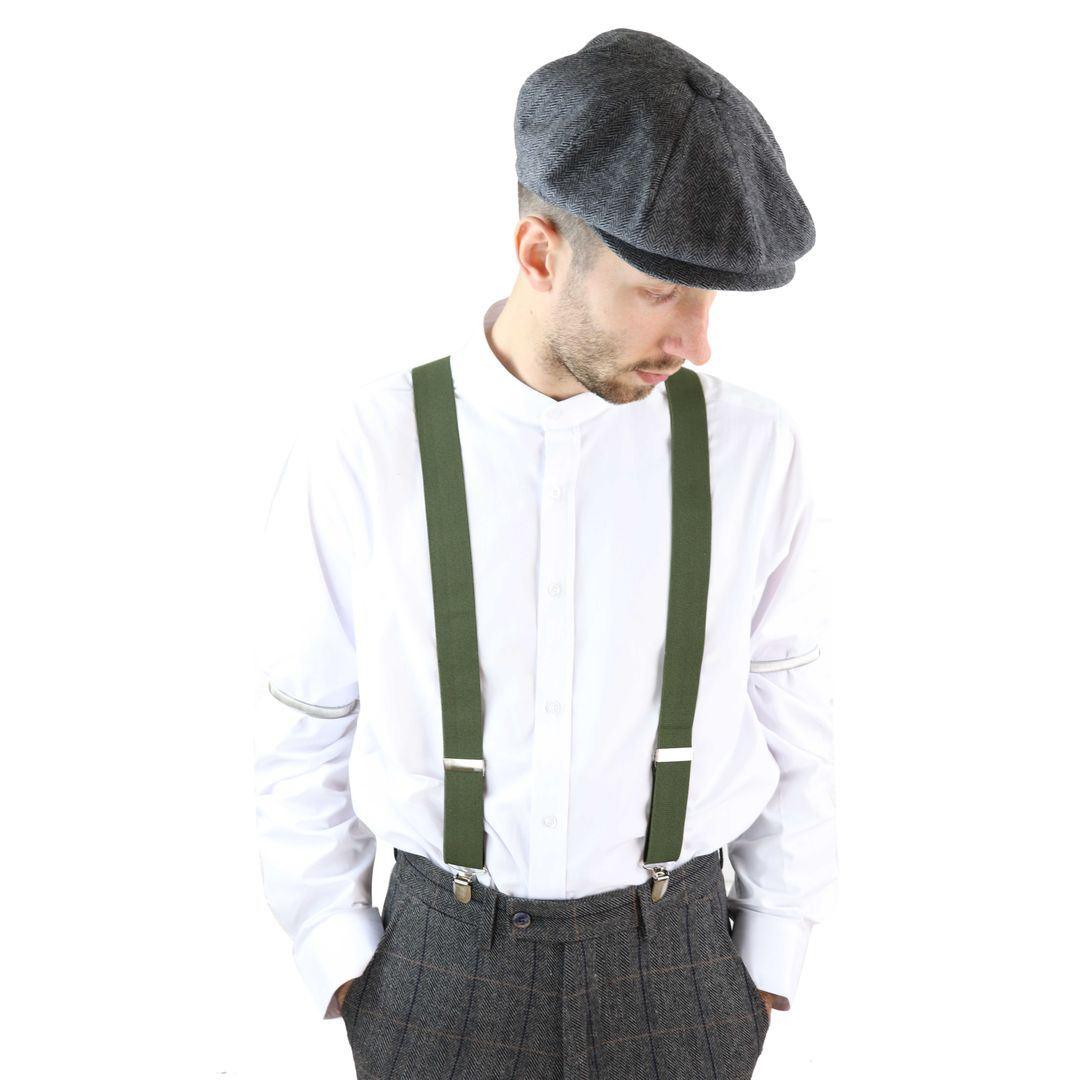 Mens Classic Vintage Retro Trouser Braces Suspenders 1920s Gatsby Blinders - Knighthood Store