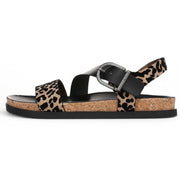 Lance - Women's Leopard Brown Footbed Flat Sandals