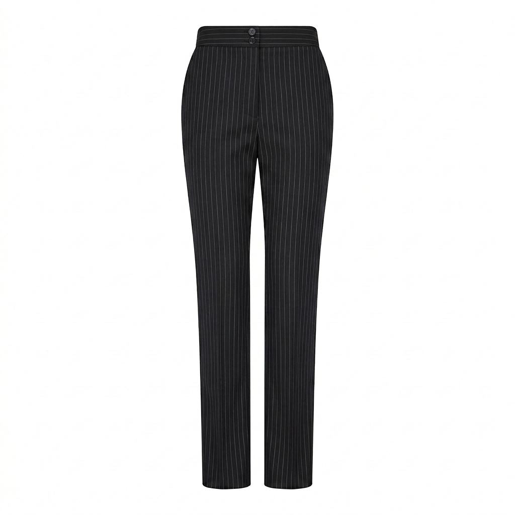 TPW-38 - Women's 3 Piece Black Pinstripe Suit